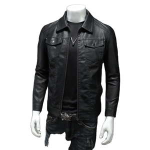 Fashionable Customized Brown,Black Goatskin Leather Bomber Jacket Genuine Leather Top Selling OEM Custom Logo Design Your Own - Product Image 3