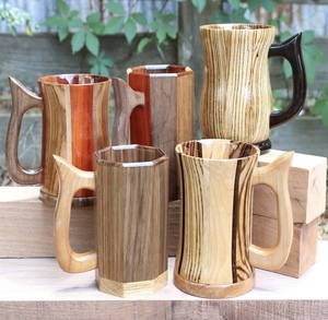 Eco-Friendly Polished Wooden Viking <b>Mug</b> with Hand Carved Engraving and Animal Design-Valentine's Day & Halloween Gift - Product Image 4