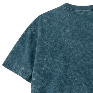 T-shirt en jersey pour homme à imprimé numérique, délavé à l'acide, motif grue, col rond, manches courtes, style décontracté vintage streetwear en coton pour l'été - Product Image 4