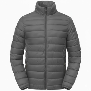 2025 <b>Men's</b> Puffer <b>Jacket</b> Custom Logo Plus Size Winter Casual Outdoor Waterproof Eco-Friendly Breathable Windproof 100% Polyester - Product Image 1