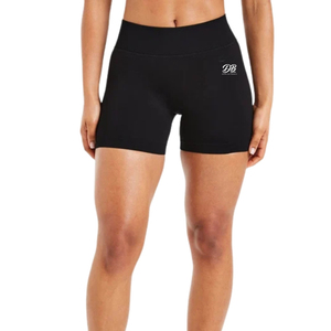 Shorts de cyclisme SoftMove pour femmes, shorts de sport extensibles à taille haute avec poches latérales pour la course à pied, la gym, le yoga, l'entraînement physique - Product Image 1