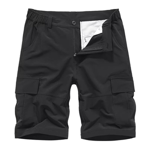 Shorts cargo personnalisés de style streetwear respirants à taille élastique en coton pour hommes grande taille été - Product Image 6