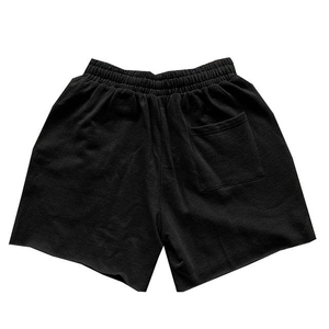 Men's Black Printed Star Pattern Mid Waist Elastic Shorts Casual Breathable Polyester Shorts - Product Image 5
