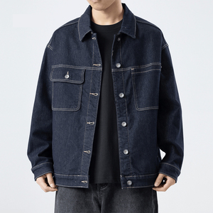 Chaqueta vaquera OEM para hombre, muestra personalizada, denim lavado, corte oversize para minoristas de moda, fábrica mayorista - Product Image 1