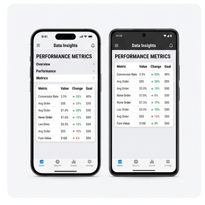 Application de visualisation de données Royalcraft – Tableaux graphiques, tableau de bord, outils d'analyse des données et d'analyse quantitative iOS/Android - Product Image 3