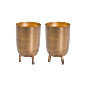 Pot de fleurs moderne minimaliste en métal chromé avec trou de drainage, élégant récipient décoratif pour plantes de maison et de bureau - Product Image 3