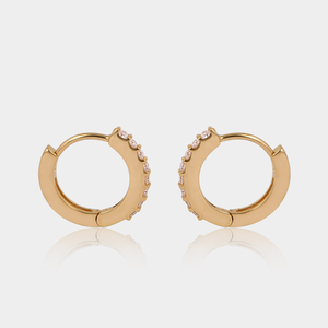 Pendientes de Aro de Oro Sólido de 9k con Diamantes CVD Cultivados en Laboratorio, Corte Brillante, Engaste Pavé, Joyería de Lujo para Mujer, Regalo de Aniversario de Bodas, Fiesta - Product Image 3