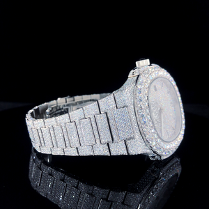 นาฬิกาข้อมือสแตนเลส ETA ระบบอัตโนมัติ ดีไซน์คลาสสิก ฮิปฮอป สำหรับทุกเพศ ผลิตด้วยมือ งานศิลปะเครื่องประดับความงามสุดหรู รุ่นลิมิเต็ดอิดิชั่น - Product Image 4