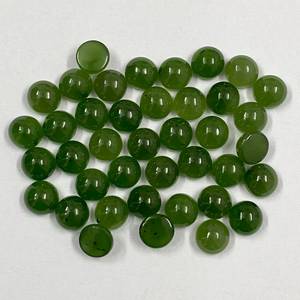 100% Top qualité naturel néphrite Jade rond Cabochon pierre précieuse naturel vert pierre précieuse 3x3mm à 20X20mm dos plat pierres précieuses en vrac - Product Image 3
