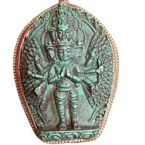 Colgantes Religiosos de Aleación de Cobre con Diseño de Buda y Coral, Temática de la Paz - Product Image 4