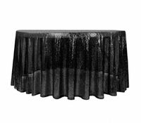 Housse de table ronde scintillante de haute qualité pour la décoration de mariage et de banquet au meilleur prix auprès du fournisseur