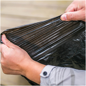 Bolsa de Basura de Plástico Negra Resistente con Cordón, Reciclable, Impermeable, con Impresión de Logotipo Personalizado - Product Image 4