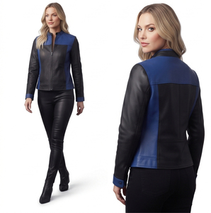 Unisex PU Leather Motorbike <b>Jacket</b> Turn-down Collar Zipper Fashion Leather <b>Jacket</b> Women <b>Men</b> Racer Riding Leather <b>Jacket</b> Unisex - Product Image 4