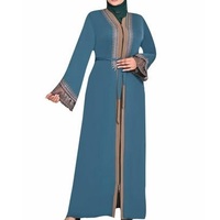 Abayas noires traditionnelles à manches longues, nouvelle mode, en polyethersulfone de haute qualité, anti-rides, pour femmes, vente chaude