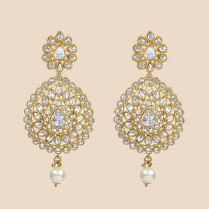 Boucles d'oreilles classiques occidentales avec zircon et plaqué or - Femme 8302 - Product Image 3