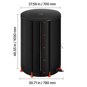 Serbatoio per Acqua Piovana Pieghevole di Alta Qualità da 100 Galloni, Sistema di Raccolta Acqua Piovana Portatile in PVC 1000D per Stoccaggio Acqua da Giardino - Product Image 5