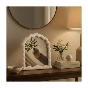 Unique Design Eco-Friendly Resin Chalk White Photo <b>Frame</b> with Ribbed <b>Border</b> Printing Handmade Wall Mount Memorable <b>frame</b> usage - Product Image 6