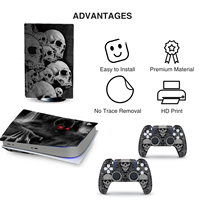 Autocollant en vinyle pour console et manette Sony Playstation 5 PS5 Digital Edition, motif anime personnalisé, couverture intégrale