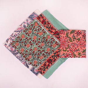 Handmade Block Printed Cotton Multicolor Eco Friendly Neck Scarf Floral Fashion <b>Bandana</b> Unisex Outdoor Bohemian Style Face Cover - Product Image 2