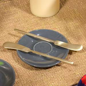 Cuchillo para Mantequilla de Acero Inoxidable Dorado, Cuchillo de Mesa Premium para Uso en Restaurantes y Hoteles, Cubertería - Product Image 5
