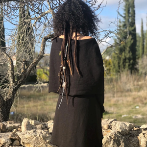 Robe à capuche en coton style bohème elfe fée pour femme, tenue de festival et de forêt - Product Image 3