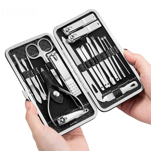 Golden Stainless Steel <b>Manicure</b> Pedicure <b>Kit</b> Includes Nail Cutters Clippers Scissors Straight Sharp Durable Comfortable Grip Eco - Product Image 6