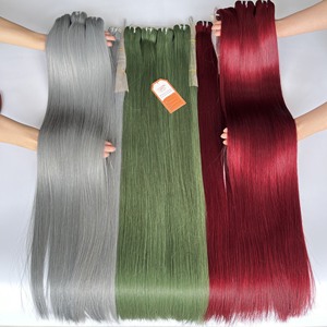 Venta al por mayor de varios colores Super doble dibujado de hueso recto Remy extensiones de cabello crudo vietnamita trama de cabello humano - Product Image 3