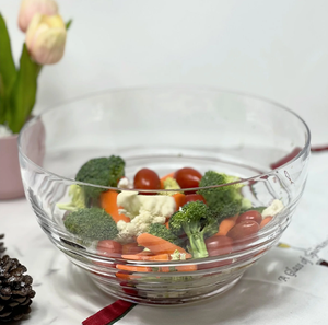 Bol à salade en acrylique de haute qualité et créatif avec légumes verts mélangés et tomates cerises, accessoires de table en promotion - Product Image 6