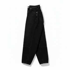 High quality 100% Cotton Denim Stonewashed Straight <b>Hip</b> Hop Wide Leg Vintage streetwear Baggy fit Jeans <b>for</b> men's - Product Image 6