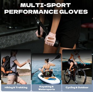 Gants de sport respirants avec support pour les poignets, antidérapants, adhérence totale de la paume, pour la musculation, la remise en forme, pour hommes et femmes, OEM - Product Image 4