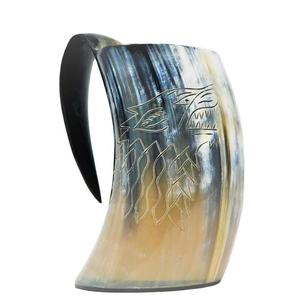 Jarra de Cuerno de Primera Calidad para Fiestas y Eventos, Jarra de Cerveza Vikinga Tradicional Hecha a Mano, Jarra Rústica, Vaso para Bebidas, Accesorio de Bar - Product Image 6