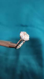 Anillo Solitario de Moissanita Rosa con Corte Ovalado para Mujer, Plata 925 Original, Regalo de Aniversario para Pareja, Joyería - Product Image 2