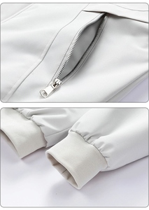 2025 American Fashion <b>Jacket</b> Coat Couples Retro Solid Color Nylon Stand Zipper Casual Autumn Eco-Friendly - Product Image 5