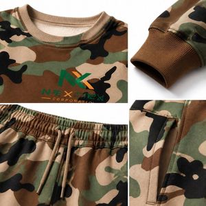 Conjunto de Sudadera y Pantalones Cortos con Estampado de Camuflaje Personalizado para Hombre, 2 Piezas, Ropa Deportiva Informal de Invierno, Estilo Táctico - Product Image 6