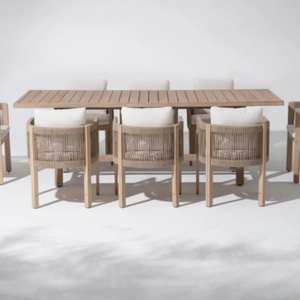 Ensemble de salle à manger de jardin en rotin et aluminium au design moderne, origine Vietnam, mobilier d'extérieur, résistant à l'eau et aux UV, garantie 3 ans - Product Image 6