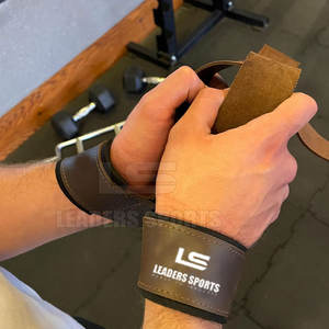 Correas de Levantamiento de Pesas de Cuero de Primera Calidad con Logotipo Personalizado, Costuras Reforzadas para un Agarre Seguro al Barra, Correas de Levantamiento de Pesas Sin Estiramiento - Product Image 6