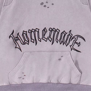 Winter Wear OEM <b>Men</b> Casual Streetwear <b>Clothes</b> Distress Embroidery Hoodie Custom Sweatshirts Pullover <b>Thermal</b> hoodies - Product Image 5