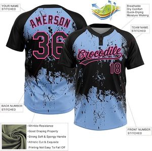 Custom Softball Jersey Two <b>Button</b> Personalized Baseball Jerseys Shirts Stitched Team Name Number Logo for Men Women Youth - Product Image 4