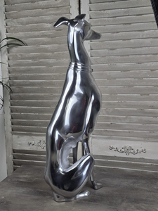 Handcrafted Aluminum Kangaroo Sculpture Polished Metal Animal Statue Modern Wildlife Figurine Luxury Home Office <b>Table</b> <b>Decor</b> - Product Image 4