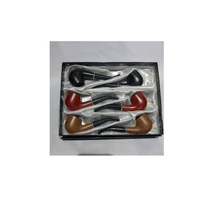 Pipe à fumer en bois faite à la main, pipe à tabac en bois naturel, design classique, finition lisse et durable, accessoire pour fumeurs - Product Image 2