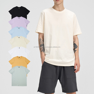 Camiseta Vintage con hombros caídos Logotipo de serigrafía personalizado de peso pesado de alta calidad 100% algodón, camiseta para hombres, ajuste holgado - Product Image 1