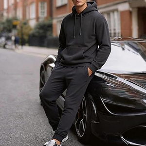 Conjunto Deportivo Informal para Hombre con Capucha de Algodón, Sudadera con Capucha y Pantalones Deportivos, Ropa Deportiva Cómoda para Uso Diario - Product Image 4