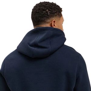 Sweat à capuche décontracté en molleton bleu marine pour homme, à manches longues, idéal pour l'hiver, la gym et les activités sportives - Product Image 4