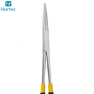 Pince de pêche tactique à mâchoires droites avec poignée en caoutchouc noir, épilerons de dégorger les hameçons profonds, outils de dégorger - Product Image 5