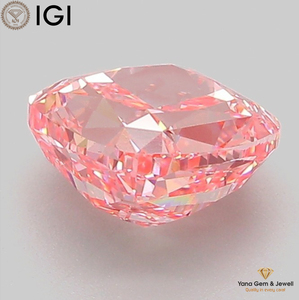 เพชรทรงสี่เหลี่ยมผืนผ้า รับรองโดย IGI ความสะอาดระดับ VS1 สีชมพูแฟนซีสดใส เพชร CVD ผลิตในห้องปฏิบัติการ น้ำหนัก 2.00 กะรัต สำหรับเครื่องประดับสร้างสรรค์ - Product Image 4