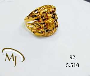 22K Solid Gold Tortoise <b>Ring</b> Classic <b>Indian</b> Traditional Handmade Lucky Kachua Jewelry Vastu Shastra - Product Image 3