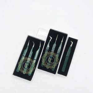 Pinzas probadas a mano sostenibles de color verde oscuro con punta plateada Etiqueta privada de alta calidad Oferta al por mayor Recubrimiento en polvo - Product Image 6
