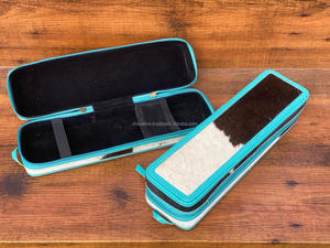 El más nuevo hecho a mano de cuero de vaca resistente al calor turquesa rizador de hierro caso mujeres occidentales perfecto organizador de viaje para herramientas para el cabello - Product Image 6