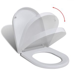 Sedile del water a chiusura morbida quadrato bianco con Design a sgancio rapido - Product Image 2