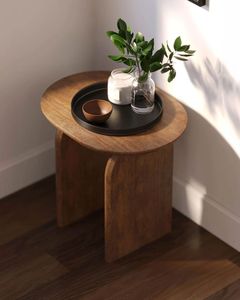 Table d'appoint en bois de qualité supérieure, meuble contemporain avec une belle finition en grain de bois pour les espaces intérieurs résidentiels - Product Image 6